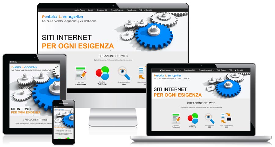 Sito web responsive mobile