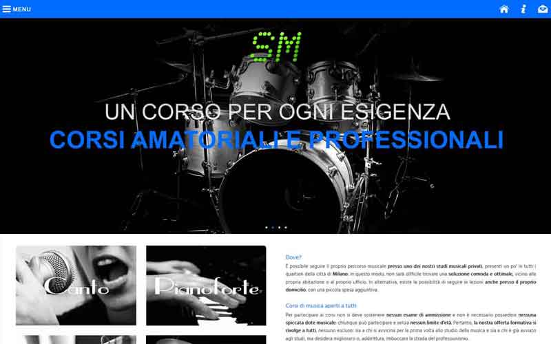 Sito per scuole di musica